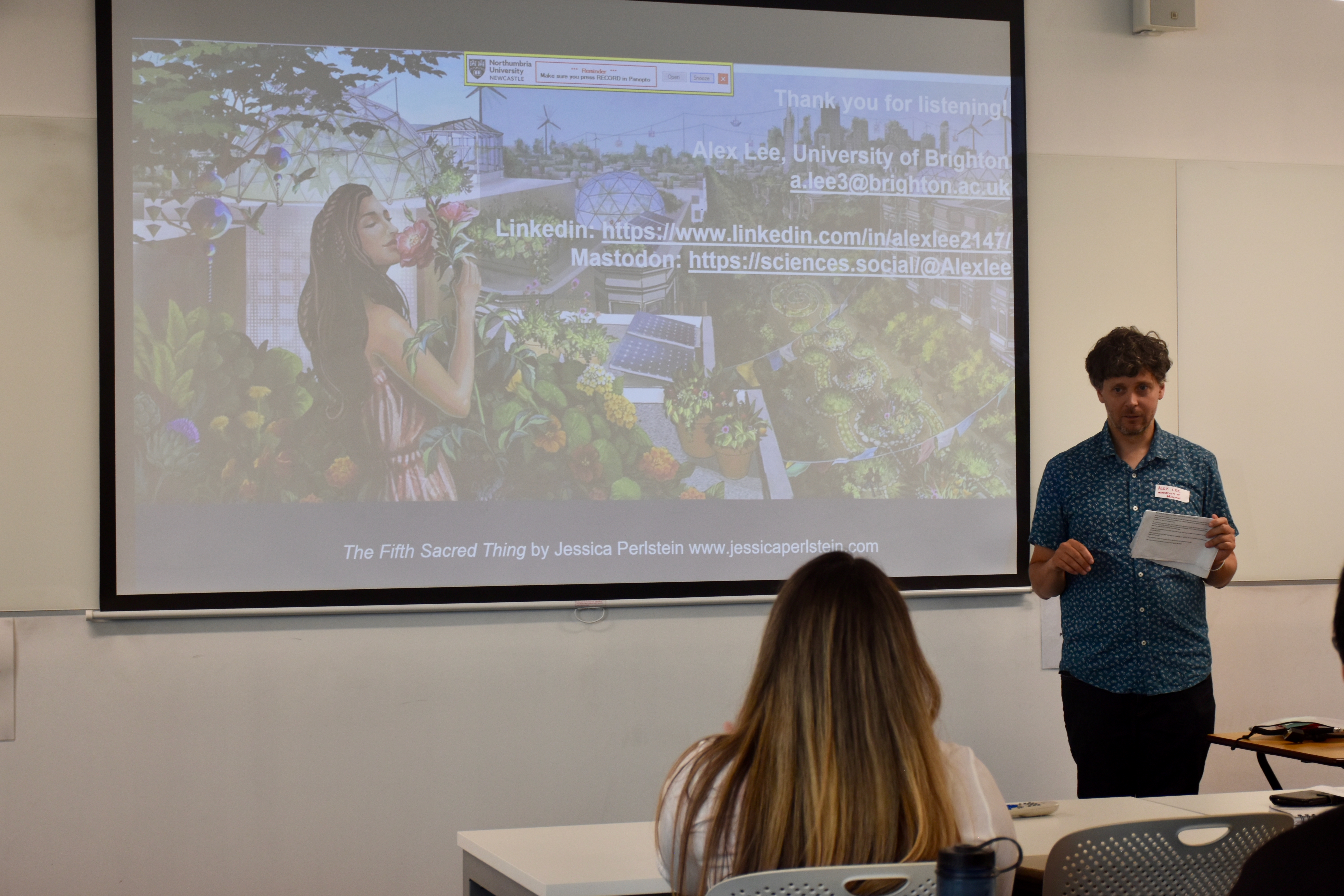alex lee presenting on rewilding